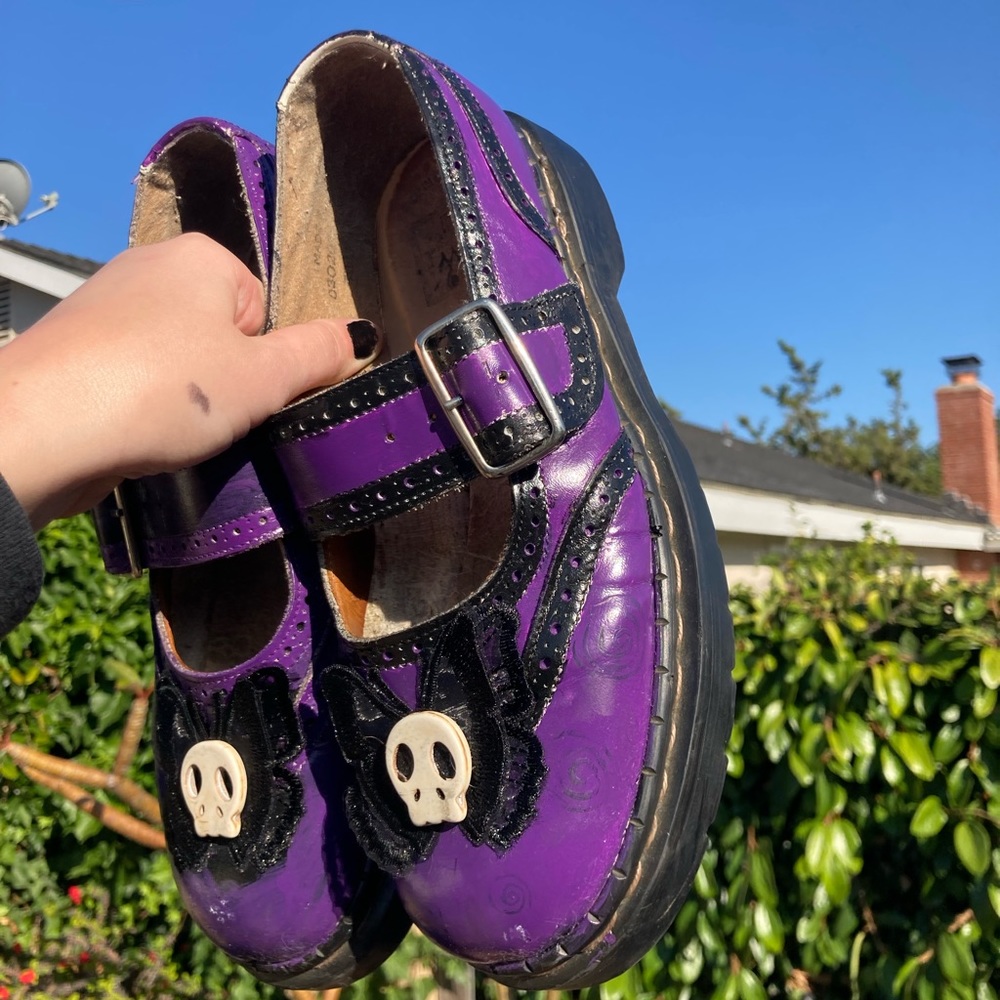 Purple Mary Jane’s with skull charm